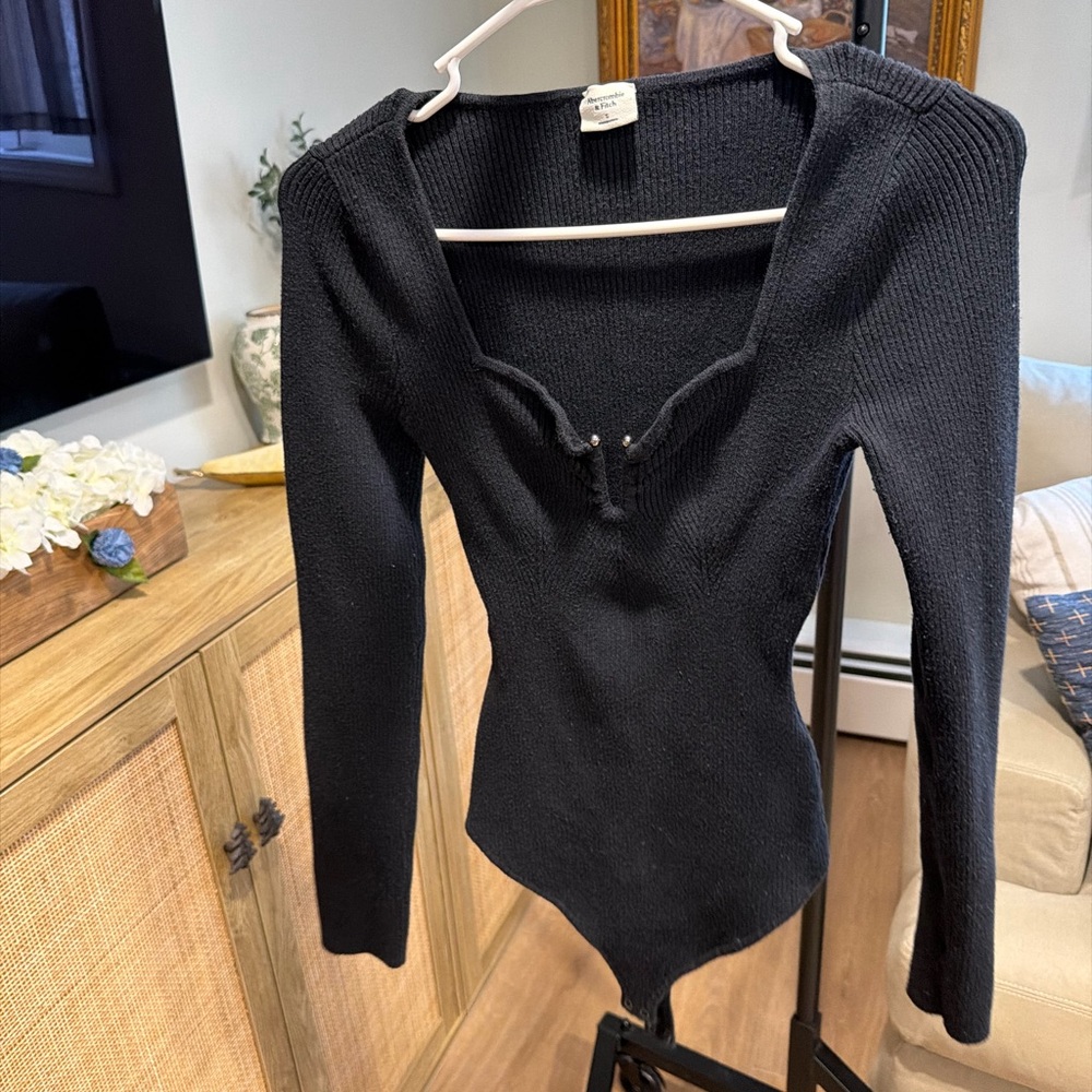 A&F Black Sweater Bodysuit
